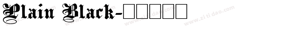 Plain Black字体转换